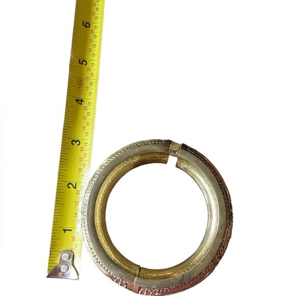 Women's/Teen Gold Clamper Brangle/ Bracelet Chunky Boho Festival Dreamer - Picture 3 of 4